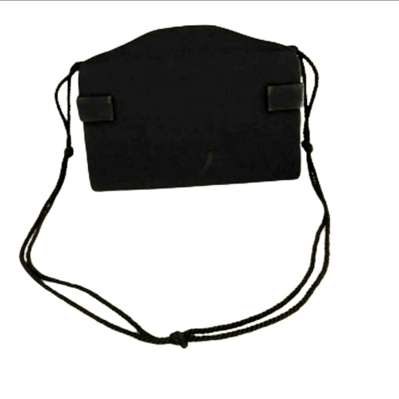 Womens Black Clutch Bag Purse With Rope Straps - Picture 9 of 9